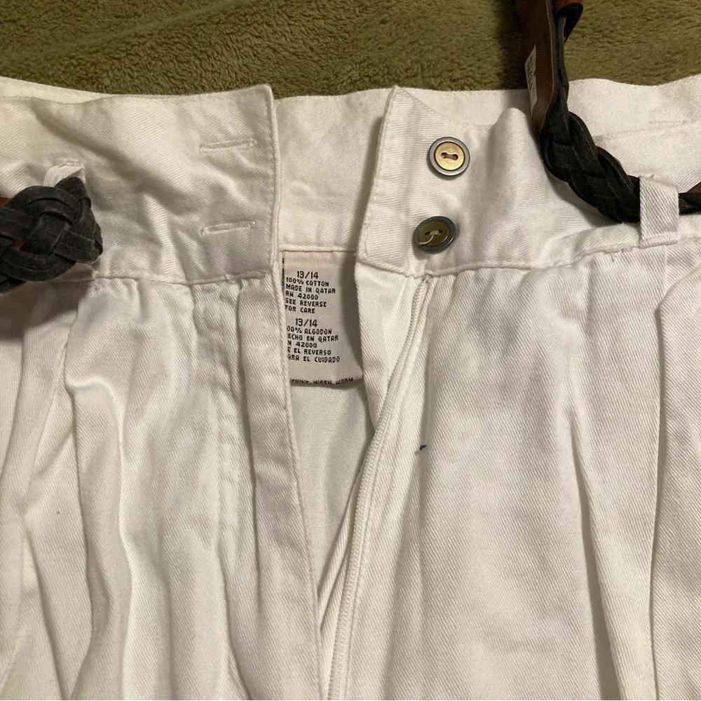 NWT Vintage Basic Editions Pleated Shorts with Belt Size 13/14